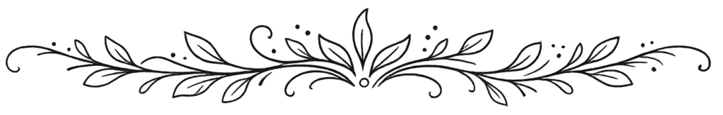 Sierlijke botanische lijnillustratie met blaadjes