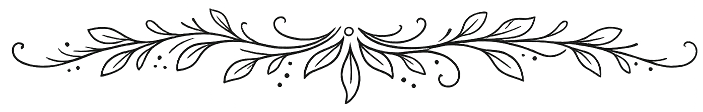 Sierlijke botanische lijnillustratie met blaadjes